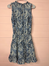 Load image into Gallery viewer, Medium Fab’rik Boho Blue White Ruffle Dress

