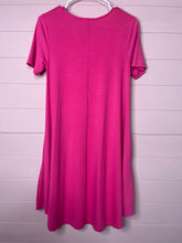 Load image into Gallery viewer, Small Zenana NWT Hot Pink Short Sleeve T-Shirt Dress
