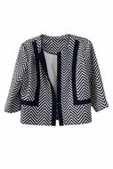 16 Petite Danny and Nicole NWOT  Navy Chevron Printed Blazer