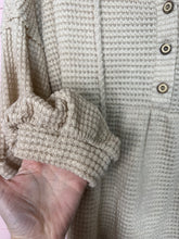 Load image into Gallery viewer, 2XL The Zig Zag Stripe Plus Size Tan Knit Hooded Peplum Top
