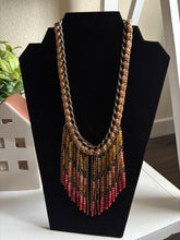 Load image into Gallery viewer, Pink, Orange, Yellow Beaded Boho Western Necklace
