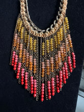 Load image into Gallery viewer, Pink, Orange, Yellow Beaded Boho Western Necklace
