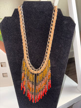 Load image into Gallery viewer, Pink, Orange, Yellow Beaded Boho Western Necklace
