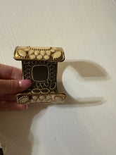 Load image into Gallery viewer, Boho Western Ivory &amp; Gold Thick Bangle
