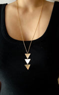 Gold-Tone Minimalist Triangle Pendant Necklace