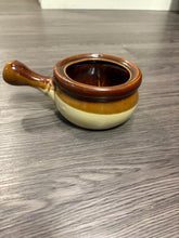 Load image into Gallery viewer, Vintage Boho Brown &amp; Tan Ceramic Soup Bowl
