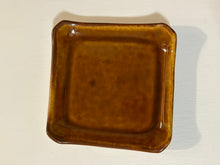 Load image into Gallery viewer, Vintage Brown Glazed Ceramic Square Dish
