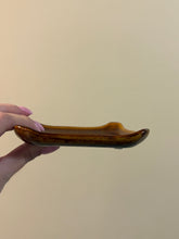 Load image into Gallery viewer, Vintage Brown Glazed Ceramic Square Dish
