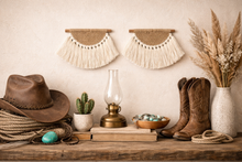 Load image into Gallery viewer, Boho Semi Circle Macrame &amp; Woven Jute Wall Hangers
