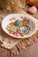Romantic Rose Jewelry Dish | Vintage Cottagecore Decor