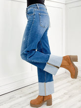 Load image into Gallery viewer, 0/24 Risen High Rise Ankle Wide Cuffed Jeans
