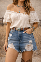 Load image into Gallery viewer, 28 Levi’s Button Fly Denim Cut Off Shorts
