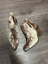 Load image into Gallery viewer, 6 Very Volatile Snakeskin Ankle Booties
