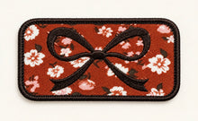 Load image into Gallery viewer, Brown Floral Fall Bow Iron On Patch
