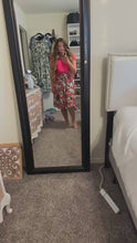 Load and play video in Gallery viewer, Size 12 H&amp;M Pink Floral Midi Skirt
