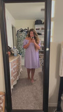 Load and play video in Gallery viewer, 3XL SHEIN Smocked Purple Dress
