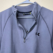 Load image into Gallery viewer, Medium Under Armour Mens Medium Gray Fleece Quarter Zip Pull Over Shirt
