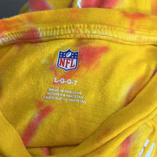 Load image into Gallery viewer, Kids 7 NFL Kids Kansas City Chiefs Football Yellow Red Tie Dye T-Shirt
