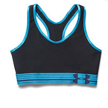 Load image into Gallery viewer, Large Under Armour Black Blue Sports Bra
