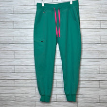 Load image into Gallery viewer, Small Figs Mint Green &amp; Pink Jogger Scrub Pants
