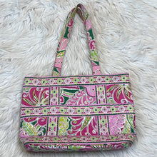 Load image into Gallery viewer, Vera Bradley Pink &amp; Green Paisley Printed Bag
