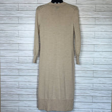 Load image into Gallery viewer, XS J. Crew Tan Merino Wool Collared Sweater Dress
