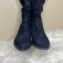 Load image into Gallery viewer, Sz 7.5 Anthropologie Band Of Gypsies Black Crash Slouchy Western Almond Toe Boots Shoe
