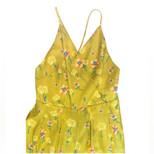 Load image into Gallery viewer, Small A New Day Yellow Floral Cropped Jump Suit
