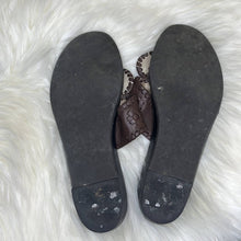 Load image into Gallery viewer, Sz 6 Jack Rogers Brown Embroidered Thong Sandals Shoes
