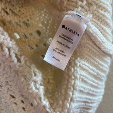 Load image into Gallery viewer, XS Athleta Ivory Wool Cashmere Cable Knit Turtle Neck Sweater Top
