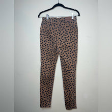 Load image into Gallery viewer, Size 27 Madewell Leopard Dot 10” High Rise Skinny Jeans Tan &amp; Black
