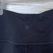 Load image into Gallery viewer, Large Athleta Black Pinktuck Chaturanga Cropped Mesh High Waisted Leggings
