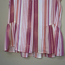 Load image into Gallery viewer, Small Vince Camuto Pink Orange Yellow Stripe V-Neck Sleeveless Top
