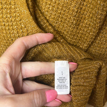 Load image into Gallery viewer, Large Aerie Golden Brown Waffle Knit Soft Hoodie Shirt
