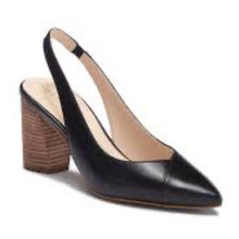 Load image into Gallery viewer, Sz 9.5B Cole Haan Black Cadee Pointed Sling Back Heels Shoes
