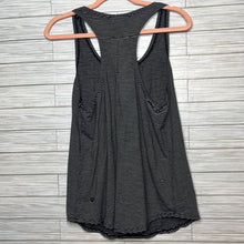 Load image into Gallery viewer, Large Lululemon Black &amp; White Stripe Racerback Workout Tank Top Shirt
