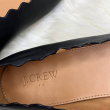 Load image into Gallery viewer, Size 10 J. Crew Black Scalloped Ballet Flats Shoes
