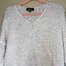 Load image into Gallery viewer, Small Lulus Ivory Chunky Knit V-Neck Sweater Top
