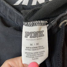 Load image into Gallery viewer, Medium PINK Victoria’s Secret Black Jogger Sweatpants
