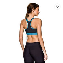 Load image into Gallery viewer, Large Under Armour Black Blue Sports Bra
