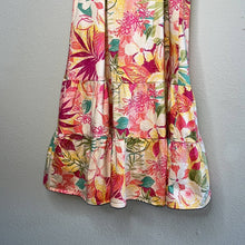 Load image into Gallery viewer, Sz 6 Madison Leigh Yellow Tropical Floral Print Summer Sun Dress
