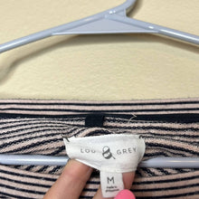 Load image into Gallery viewer, Medium Lou &amp; Grey Tan &amp; Black Stripe Sweatshirt Shirt
