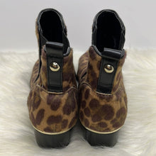 Load image into Gallery viewer, Size 8.5 Nine West Faux Calf Hair Leopard Pointy Toe Boots Shoes
