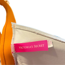 Load image into Gallery viewer, Medium Victoria’s Secret Pink Orange White Paisley Halter Neck Bikini Swim Suit Top
