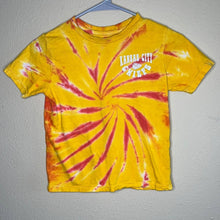 Load image into Gallery viewer, Kids 7 NFL Kids Kansas City Chiefs Football Yellow Red Tie Dye T-Shirt
