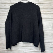 Load image into Gallery viewer, XL Eileen Fisher Dark Gray Button Front Slouchy Wool Cardigan
