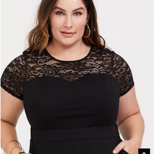 Load image into Gallery viewer, Large Torrid Black Plus Studio Luxe Ponte Culotte Jumpsuit
