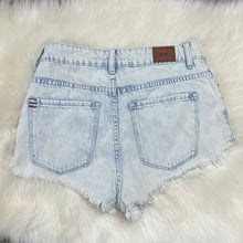 Load image into Gallery viewer, Sz 27 BDG Urban Outfitters Super High Rise Dolphin Light Denim Cheeky Cut Off Shorts
