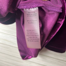 Load image into Gallery viewer, Large Soft Surroundings Purple Velvet Asymmetrical Cowl Neck Tunic Top
