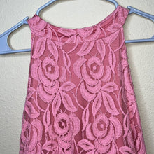 Load image into Gallery viewer, Medium Altar’d State Pink Lace Circle of Love Halter Dress
